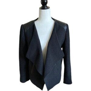 Kensie black textured blazer coat size M